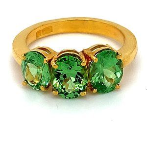 Tsavorite 2.36ct Solid 22K Yellow Gold Ring